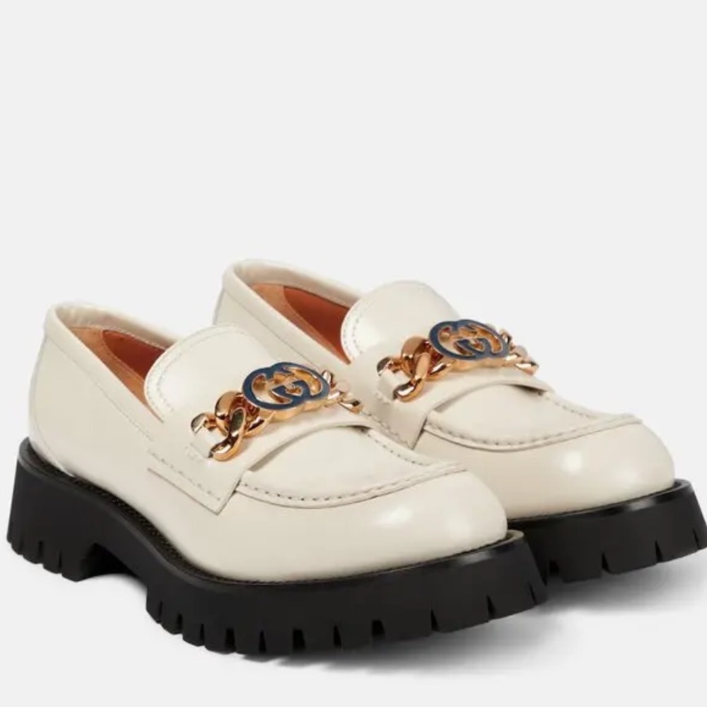 GUCCI Women's Interlocking G Chain Lug Loafer Size 41 NIB